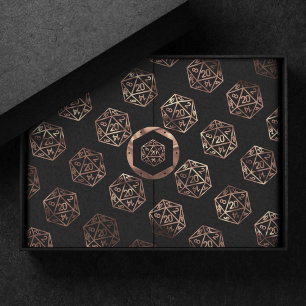 Papel De Seda Patrón azul D20 RPG Fantasy Tabletop Gamer Dice