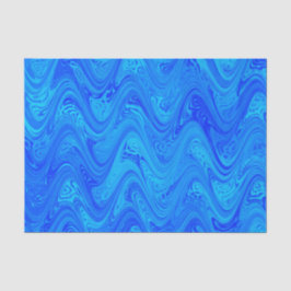 Papel De Seda Patrón Azul de Mármol