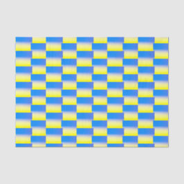 Papel De Seda Patrón azul y amarillo Ucrania inspirada en pro de