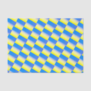 Papel De Seda Patrón azul y amarillo Ucrania inspirada en pro de