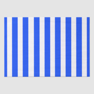 Papel De Seda Patrón azul y blanco de rayas verticales