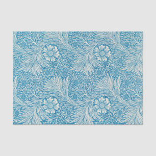 Papel De Seda Patrón blanco azul marino de William Morris