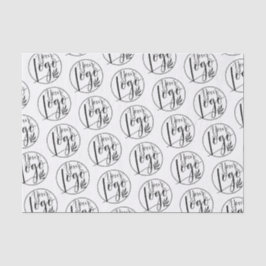 Papel De Seda Patrón blanco negro de la marca del logotipo profe