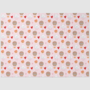 Papel De Seda Patrón Boho Adorable en Rosa