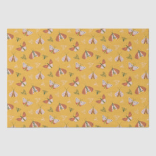 Papel De Seda Patrón boho de las polillas dibujadas a mano