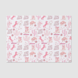 Papel De Seda patrón boho divertido pink cowgirl western