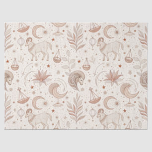 Papel De Seda Patrón Botánico Celestial (1)