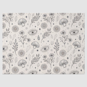 Papel De Seda Patrón Botánico Celestial (3)