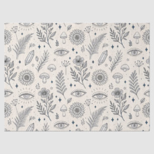 Papel De Seda Patrón Botánico Celestial (4)