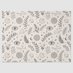 Papel De Seda Patrón Botánico Celestial (5)