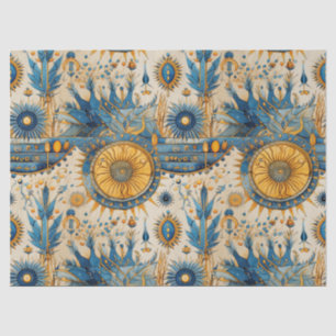 Papel De Seda Patrón Botánico de Aves Exóticas Chinoiserie (1)