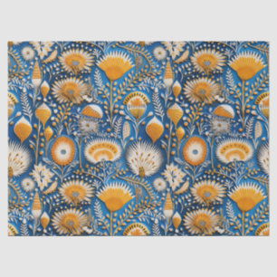 Papel De Seda Patrón botánico de aves exóticas Chinoiserie (2)