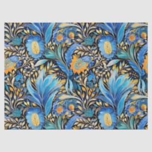 Papel De Seda Patrón botánico de aves exóticas Chinoiserie (3)