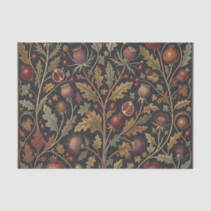Papel De Seda Patrón Botánico de Cardo y Granada