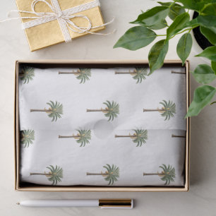 Papel De Seda Patrón botánico de palma real Chic Costero
