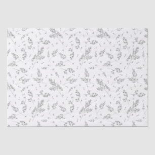 Papel De Seda Patrón Botánico Sencillo Elegante Grasa Boho