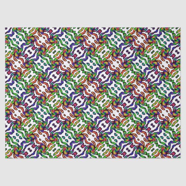 Papel De Seda Patrón brillante y brillante de color (Anverso)