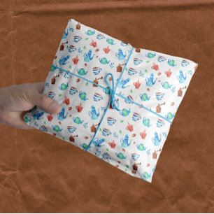 Papel De Seda Patrón caprichoso de café lindo