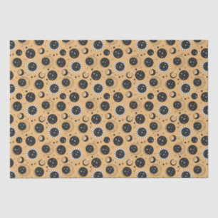 Papel De Seda Patrón celeste de sol y luna