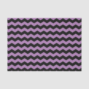 Papel De Seda Patrón Chevron moderno negro y púrpura