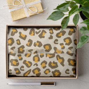 Papel De Seda Patrón clásico de estampado de leopardo salvaje