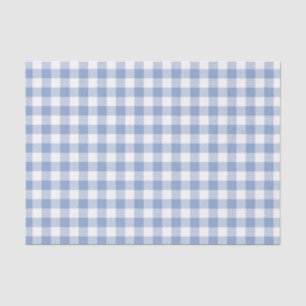 Papel De Seda Patrón clásico de Gingham azul comprobado
