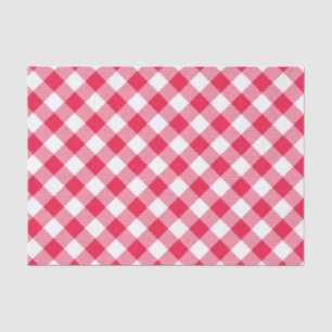 Papel De Seda Patrón clásico del país rojo de Gingham