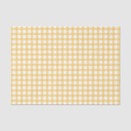 Papel De Seda Patrón clásico elegante de Gingham amarillo