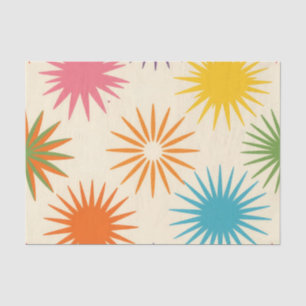 Papel De Seda Patrón Colorido de Estrella Explosiva de Mitad de 