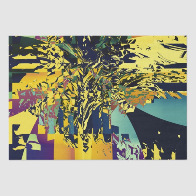 Papel De Seda Patrón colorido de poesía japonesa Haiku (Anverso)