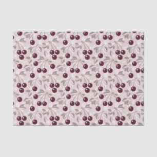 Papel De Seda Patrón con cerezas 2