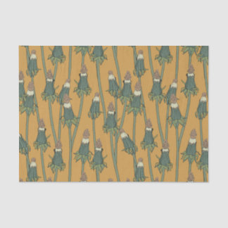 Papel De Seda Patrón con diente de león sin abrir