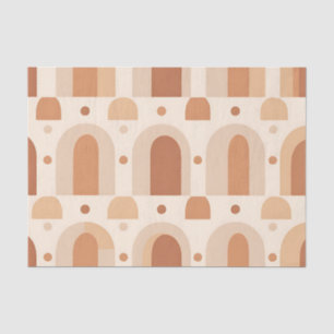 Papel De Seda Patrón continuo de arco de terracota boho