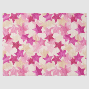 Papel De Seda Patrón continuo de estrella angustiado rosa