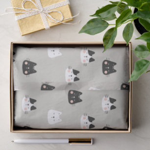 Papel De Seda Patrón continuo de gatos dormidos lindos