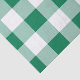 Papel De Seda Patrón continuo de gingham verde clásico