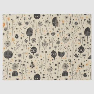 Papel De Seda Patrón continuo de Halloween Boho