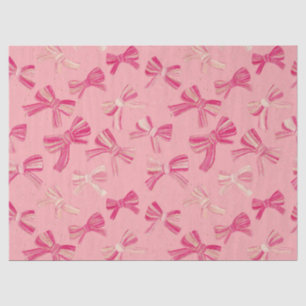 Papel De Seda Patrón continuo de lazo rosa coquette