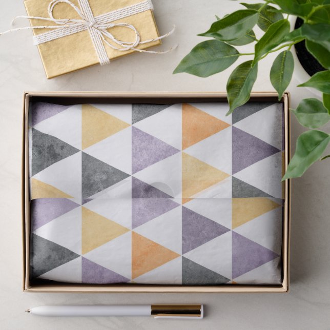 Papel De Seda Patrón continuo de mosaico de triángulo geométrico (Regalo )