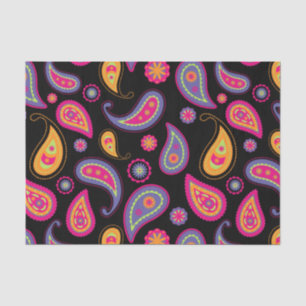 Papel De Seda Patrón continuo de Paisley colorido