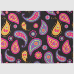 Papel De Seda Patrón continuo de Paisley colorido