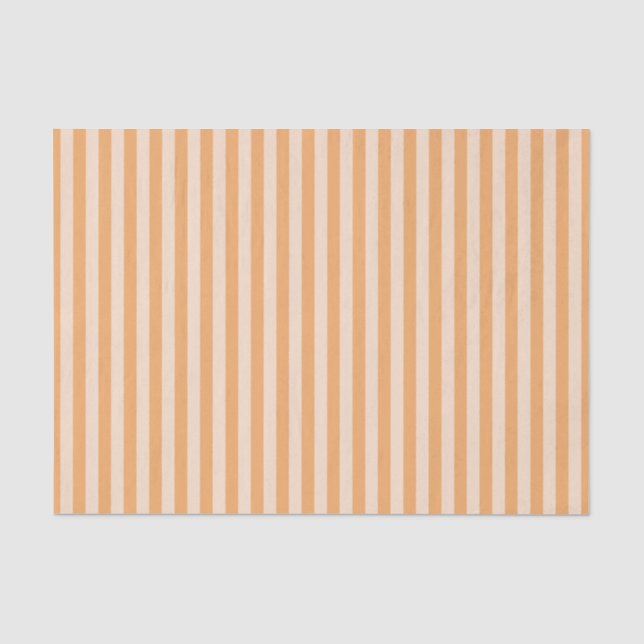 Papel De Seda Patrón continuo de rayas naranjas (Anverso)