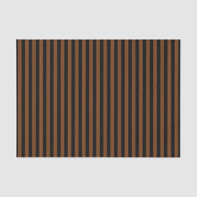 Papel De Seda Patrón continuo de rayas negras marrones (Anverso)