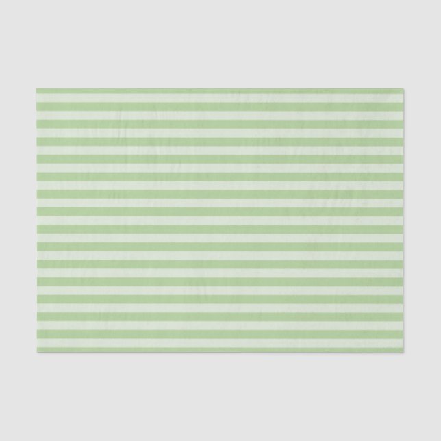 Papel De Seda Patrón continuo de rayas verdes (Anverso)