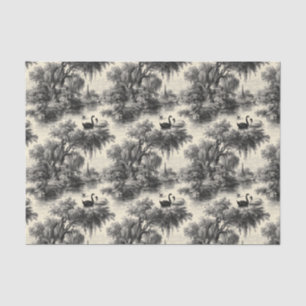Papel De Seda Patrón continuo de Toile de Jouy grabado vintage