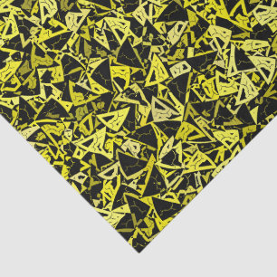 Papel De Seda Patrón continuo de triángulo negro amarillo
