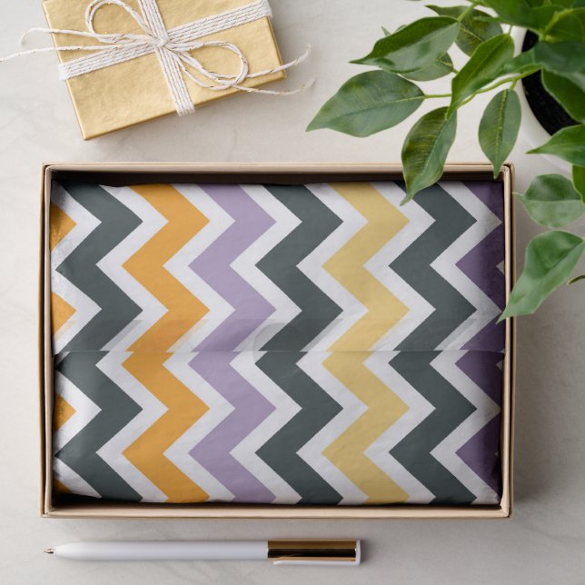 Papel De Seda Patrón continuo de zigzag Chevron dinámico (Regalo )
