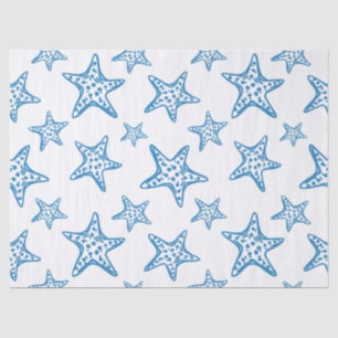 Papel De Seda Patrón Costero de Estrella de Mar Minimalista (2)