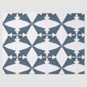 Papel De Seda Patrón costero de la concha azul pintado en japoné