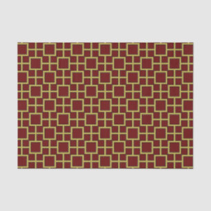 Papel De Seda Patrón cuadrado moderno de oro